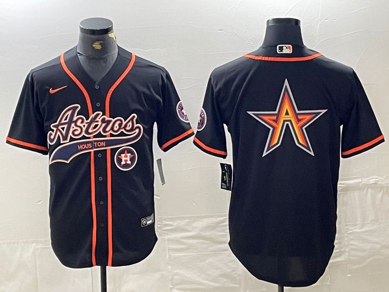 Men Houston Astros Blank Black Jointly 2024 Nike MLB Jersey style 4->houston astros->MLB Jersey